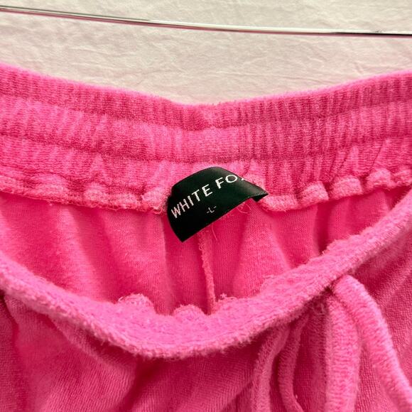 White Fox Boutique 2pcs Free Fall Terry Hot Pink Set‎ M/L Loungewear Cozy Fall - Picture 7 of 9